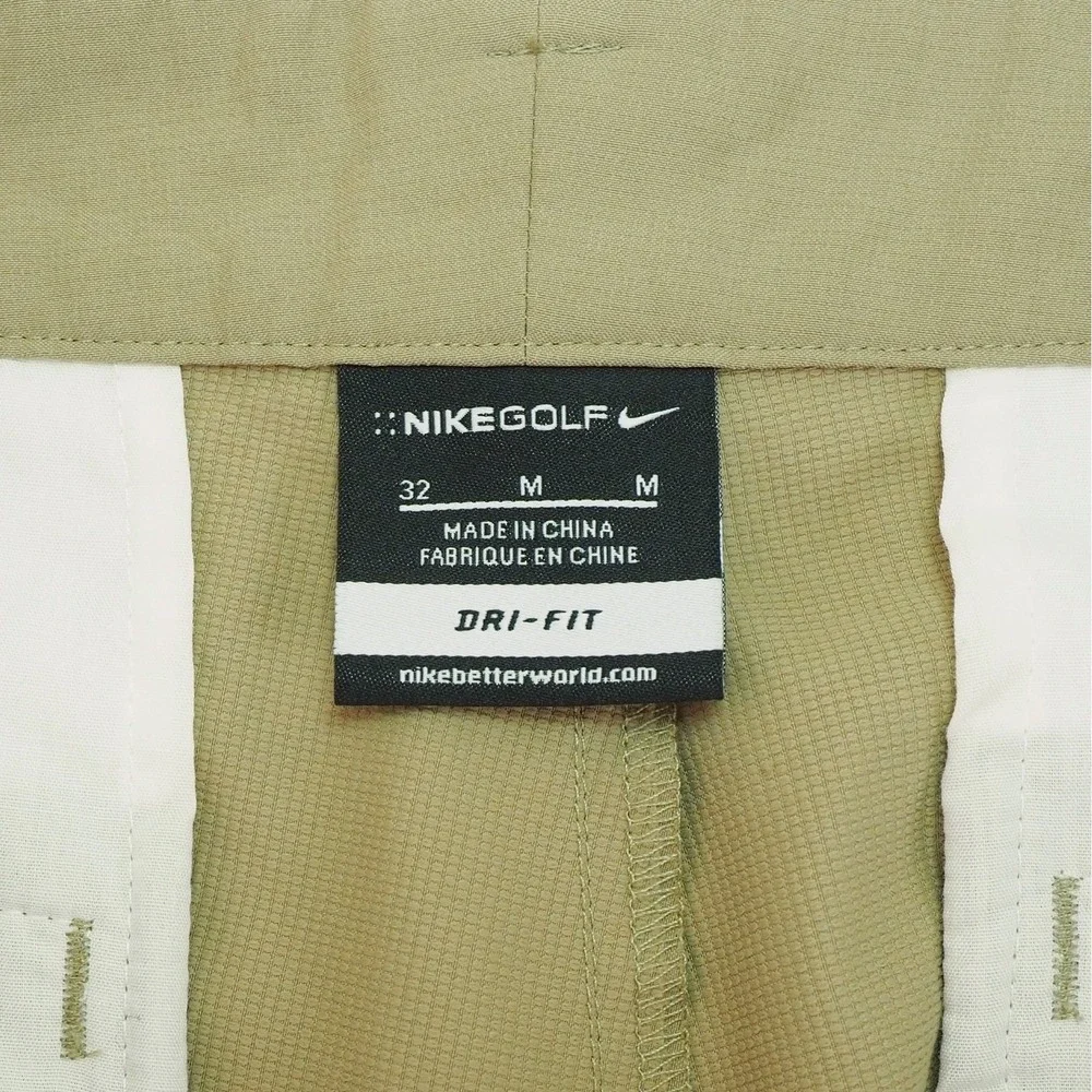 Nike Golf Cargo Shorts Mens 32 Khaki Brown Dri-Fit Flat Performance Tech Blend